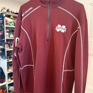 Mississippi State Columbia 1/4 Zip Pullover Size L